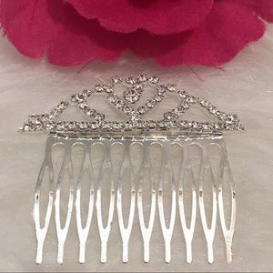 🌹Fashion Jewelry Silver Tone Rhinestone Hair Comb